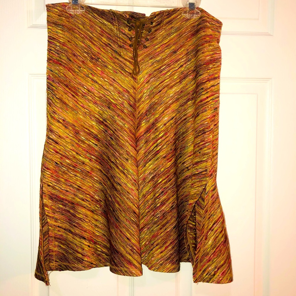 Rampage multi-color fitted skirt with side slits